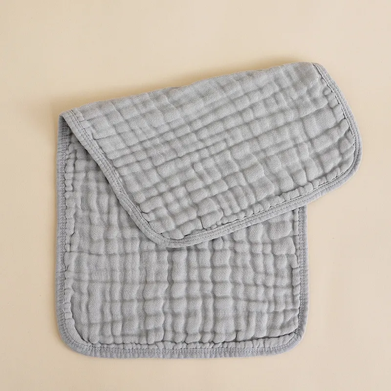 Baby Muslin Burp Cloths 100% Cotton Large 20''x10'' Extra Soft Cloth for Boys Girls Light Grey