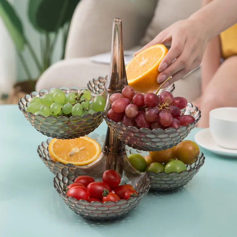 Fun Stackable Single-pack Home Rotating Multifunctional Fruit Bowl That Can Also Be Used For Holiday Parties And Birthday Parties