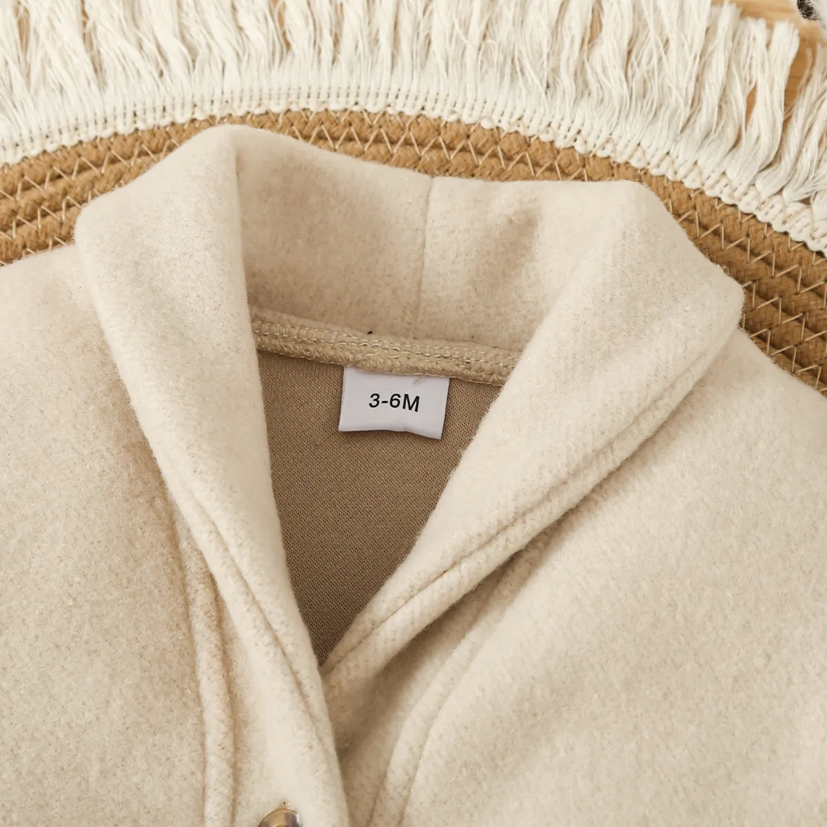 Baby Boy Casual Secret Button Long Sleeve Coat/Jacket  Beige image 3