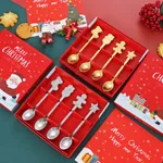 Christmas Cutlery Set of 4 with Spoon and Fork in Gift Box  image 4