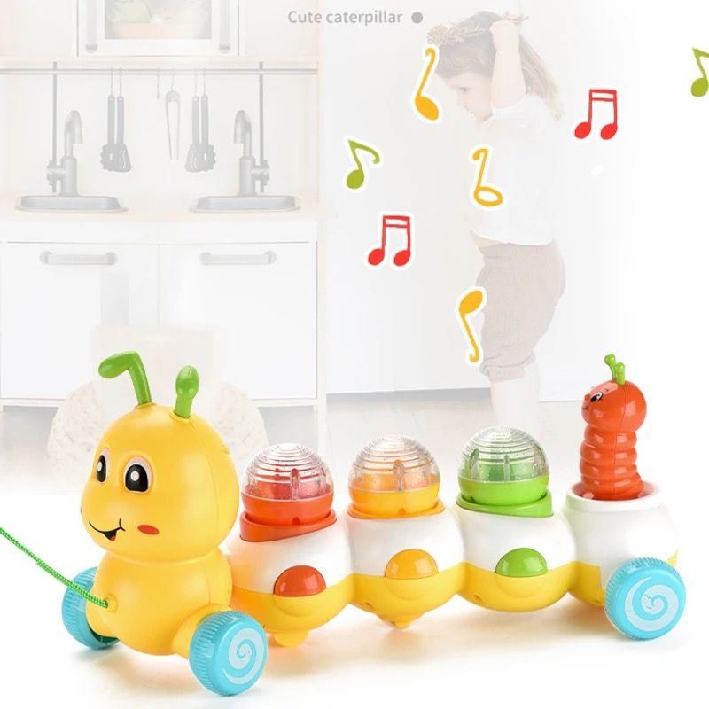 Early Education Pull-String Toy With Sound And Light For Toddlers/Kids