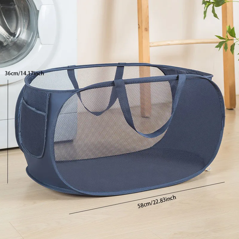 Portable Laundry Hamper With Sorter For Home, And Bathroom Storage Basket