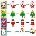 Conjunto de 10 Natal DIY Puzzle Mão Conta Cartoon Adesivos Criativos  image 4
