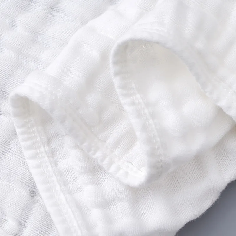 Paños para eructar de muselina para bebés 100% algodón Grande 20''x10'' Tela extra suave para niños y niñas Blanco big image 1