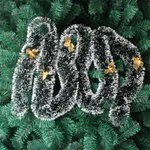 2m Green and White Edge Christmas Snowflake Tinsel Garland - Perfect Holiday Decoration  image 4