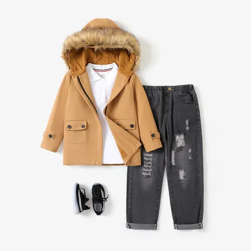 Kid Girl/Boy Fashionable Solid Color Coat/Shirt/Jeans/Shoes