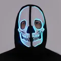 Go-Glow Halloween Illuminating Adult Jacket with Light Up Head Skeleton for Men Including Controller (Built-In Battery) Black image 1