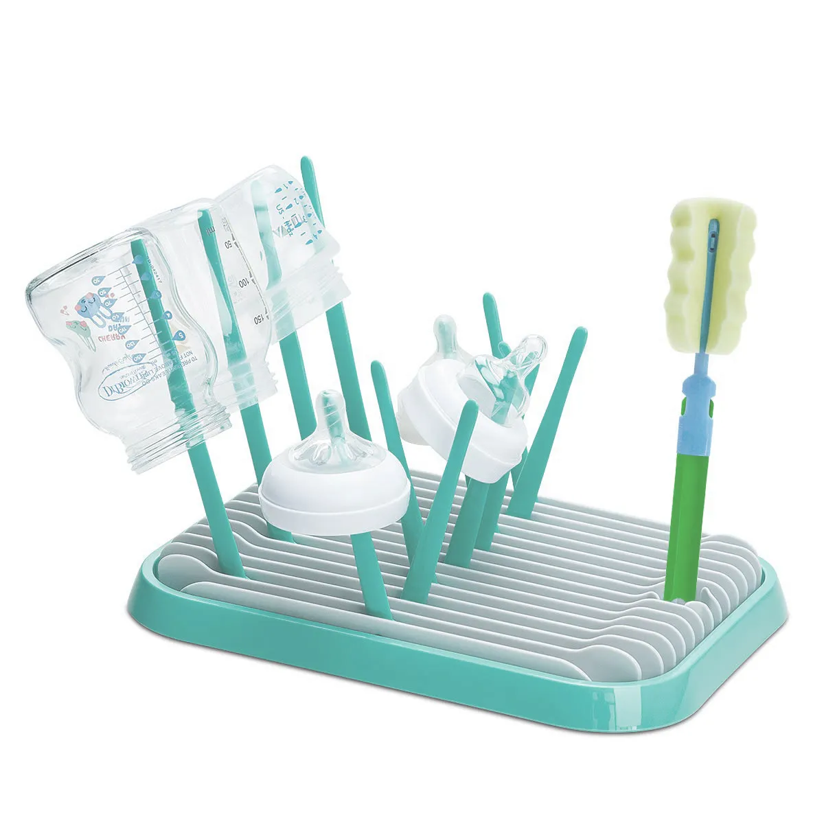 Foldable and Detachable Drying Rack for Baby Bottles and Nipples