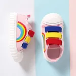 Toddler/Kid Rainbow Pattern Texture Casual Shoes Pink