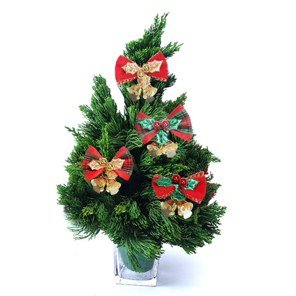 2-حزمة ميني القوس شجرة عيد الميلاد الزينة اللون- ب big image 1