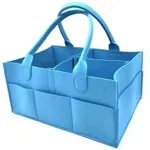 Large Cloth Storage Capacity Diaper Bag Foldable Baby Large Size Diaper Caddy Blue