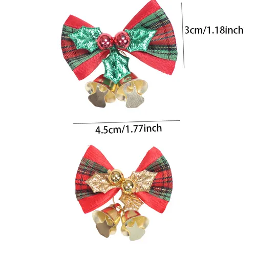 2-Pack Mini Bow Decorações da árvore de Natal