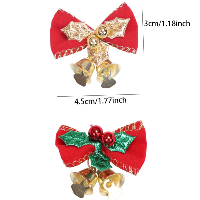 2-Pack Mini Bow Christmas Tree Decorations