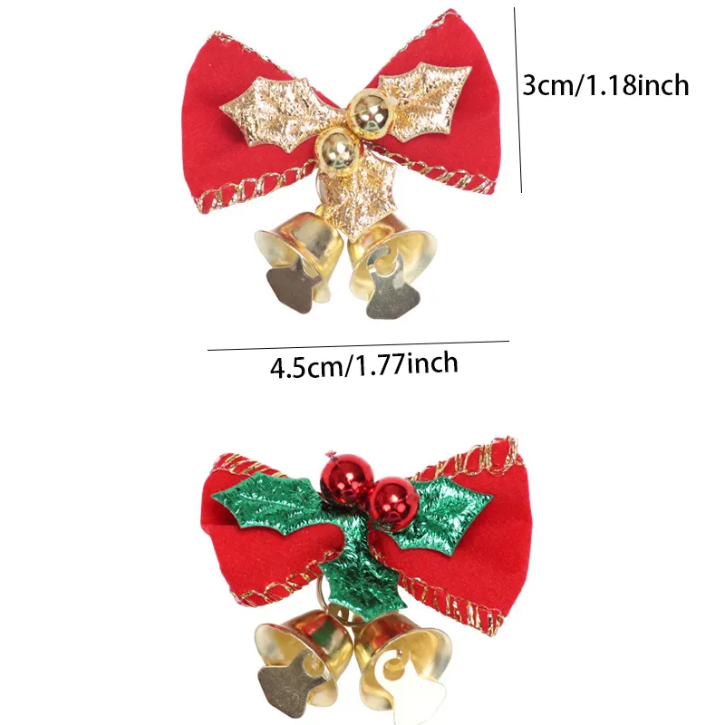 2-Pack Mini Bow Christmas Tree Decorations Color-B big image 1