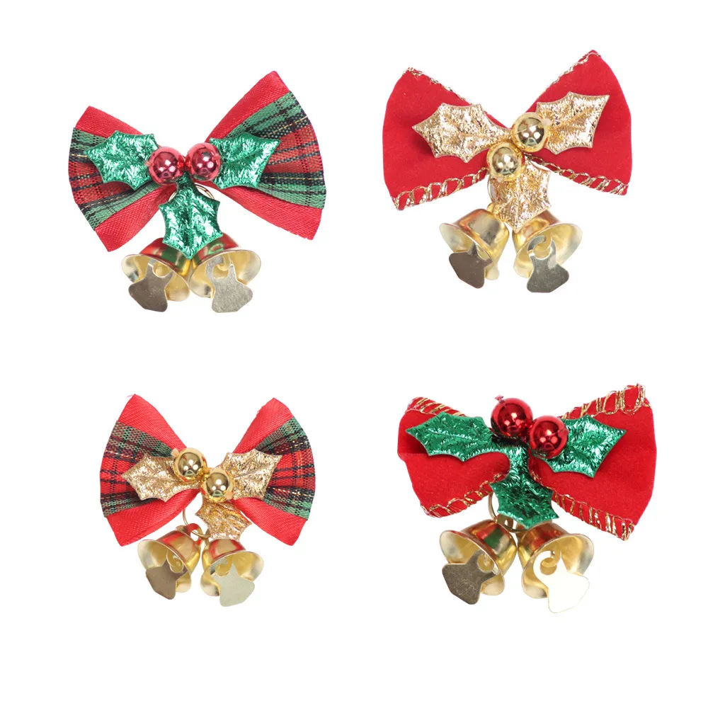 Paquete de 2 decoraciones para el árbol de Navidad con mini lazo Color-B big image 1