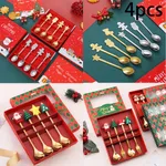 Christmas Cutlery Set of 4 with Spoon and Fork in Gift Box  image 6
