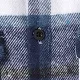 Toddler Girl/Boy 100% Cotton Button Design Plaid Hooded Jacket Blue
