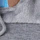 Toddler Teddy Bear Applique Long-sleeve Flannelette Set Grey