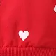 2pcs Baby All Over Polka Dots Long-sleeve Pullover and Trousers Set Red