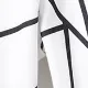 detalhe de distintivo de bebê menino/menina em todo o macacão de manga curta com capuz ou calça estampada geo Branco-B