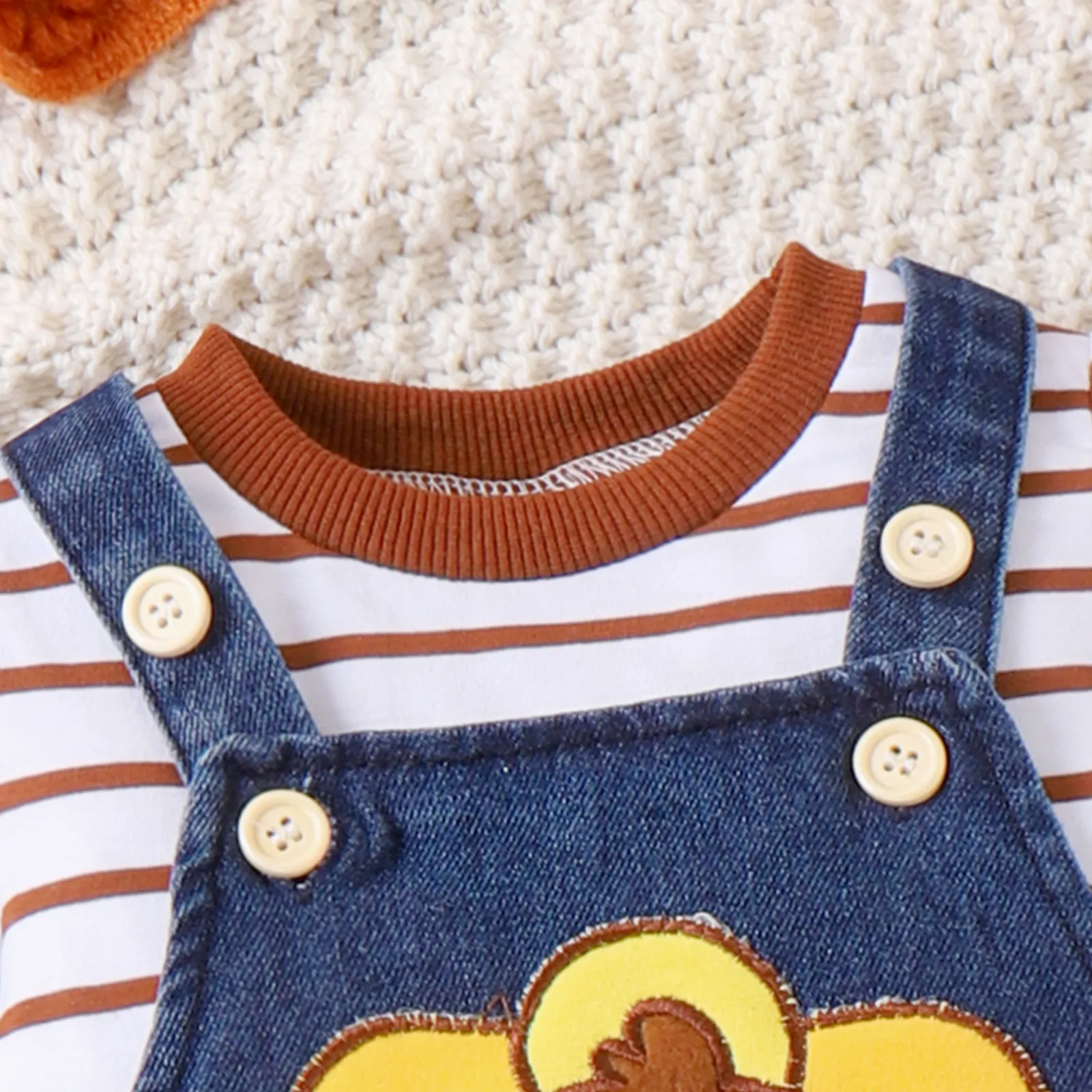 2pcs Baby Girl/Boy Thanksgiving Animal Pattern Set   image 4