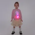 Go-Glow Illuminating Sweatshirt with Light Up Flower Pattern Including Controller (Built-In Battery) Pink image 3