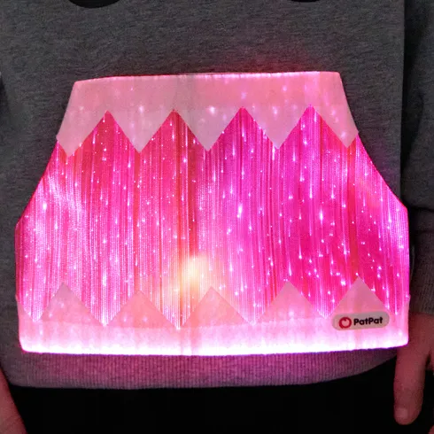 Go-Glow Illuminating Sweatshirt with Light Up Monster Mouth Including Controller (Built-In Battery) Grey big image 10