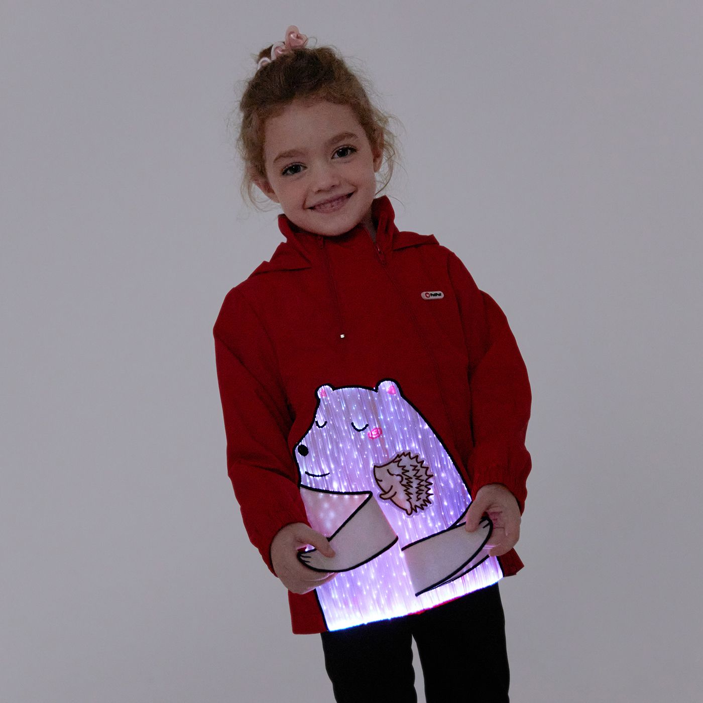 Go-Glow Illuminating Jacket With Light Up Hug Bear Including Controller (Built-In Battery)