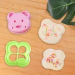 Set of 2 Animal-shaped Bread Cutter DIY Molds Color-C