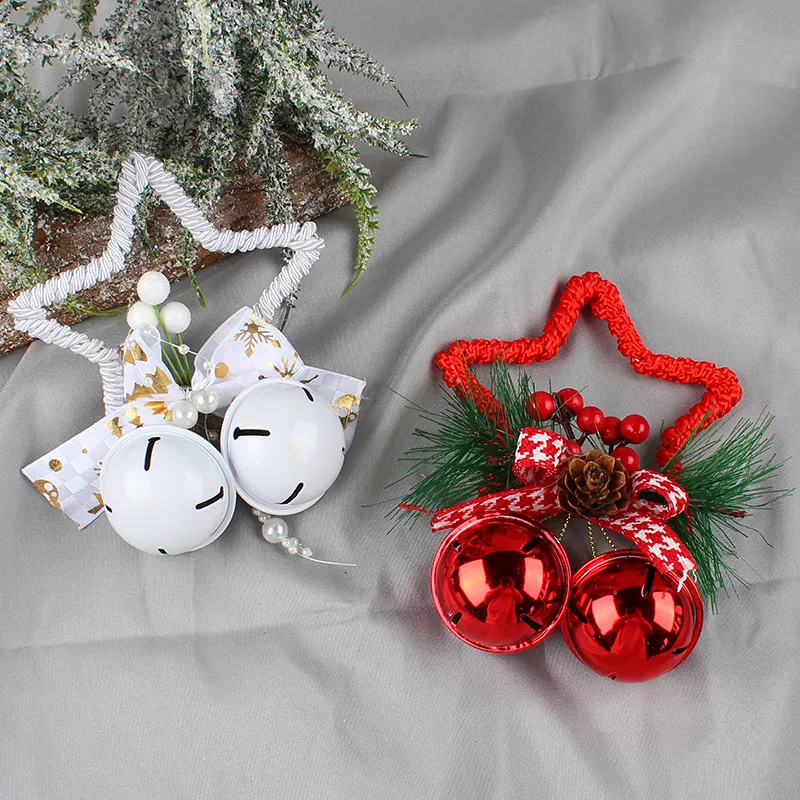 DIY Christmas Tree Decoration With Five-Pointed Star Bell Accessories