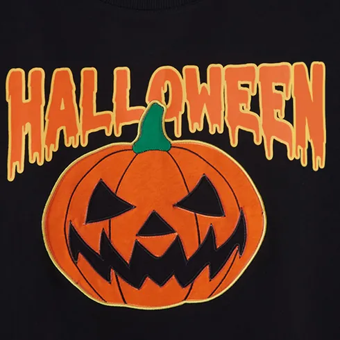 Go-Glow Halloween Illuminating Adult Sweatshirt with Light Up Pumpkin for Women Including Controller (Built-In Battery) Black big image 11
