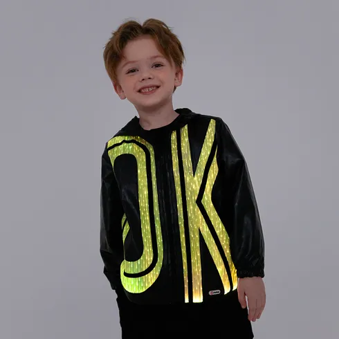 Go-Glow Illuminating Jacket with Light Up OK Pattern Including Controller (Built-In Battery) BlackandWhite big image 5