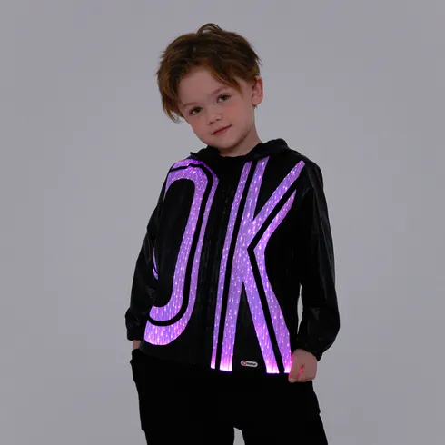 Go-Glow Illuminating Jacket with Light Up OK Pattern Including Controller (Built-In Battery) BlackandWhite big image 3