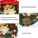 Christmas Wreath for Door and Window Display with Tinsel Garland,  image 3