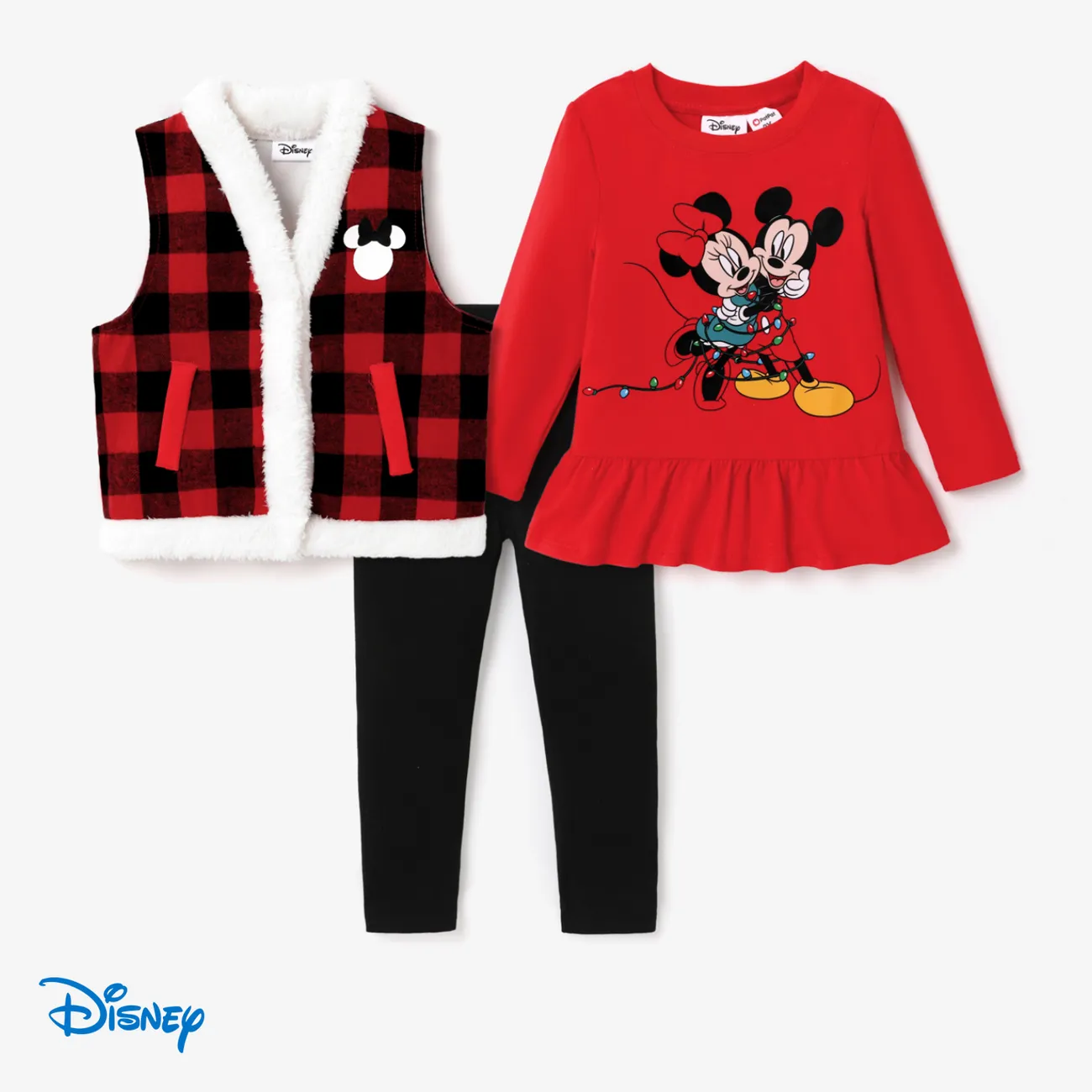 Disney Mickey and Friends Enfant en bas âge Fille Couture de tissus Enfantin ensembles de vestes Noir big image 1