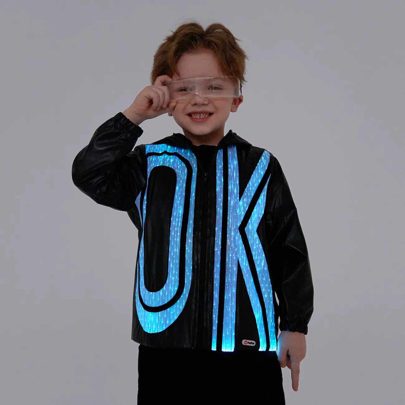 Go-Glow Illuminating Jacket with Light Up OK Pattern Including Controller (Built-In Battery)  big image 1