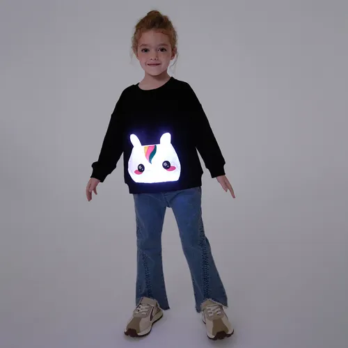 Criança Menina Hipertátil/3D Infantil Unicórnio Sweatshirt