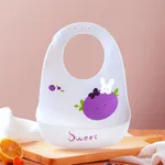 Wasserdichtes Silikon-Babylätzchen - verhindert Flecken und Verschüttungen während der Mahlzeiten Farbe-D