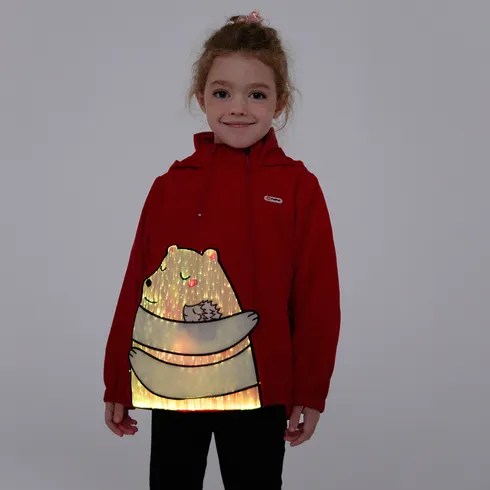 Go-Glow Illuminating Jacket with Light Up Hug Bear Including Controller (Built-In Battery) REDWHITE big image 3