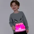 Go-Glow Illuminating Sweatshirt with Light Up Monster Mouth Including Controller (Built-In Battery) Grey image 4