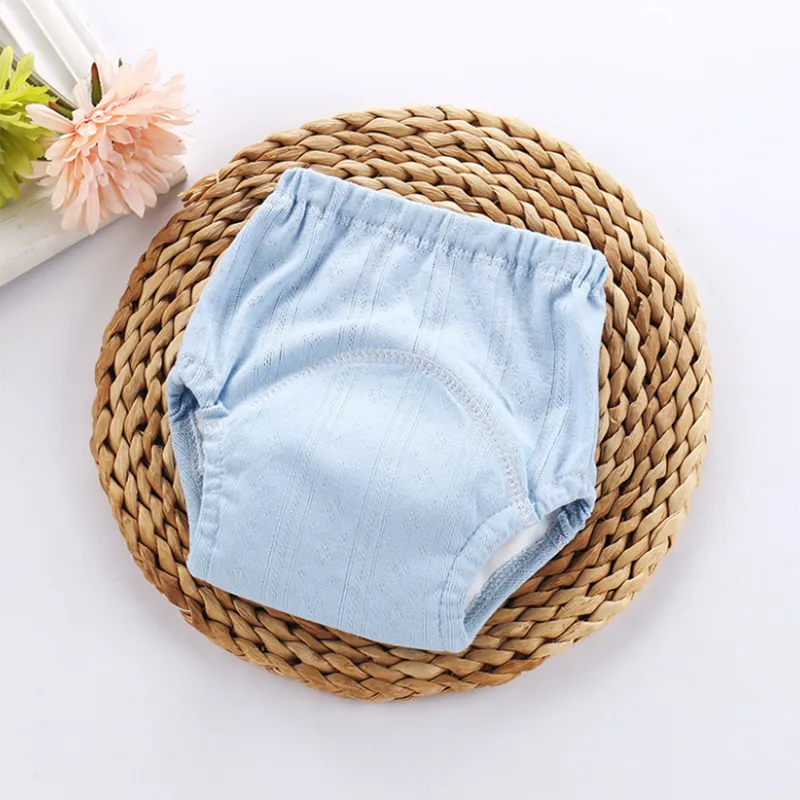 Ribbed Children's Waterproof Training Pants: 4-Layer Cotton Gauze, Ideal for Toddlers and Infants  big image 1