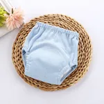 Ribbed Children's Waterproof Training Pants: 4-Layer Cotton Gauze, Ideal for Toddlers and Infants Blue