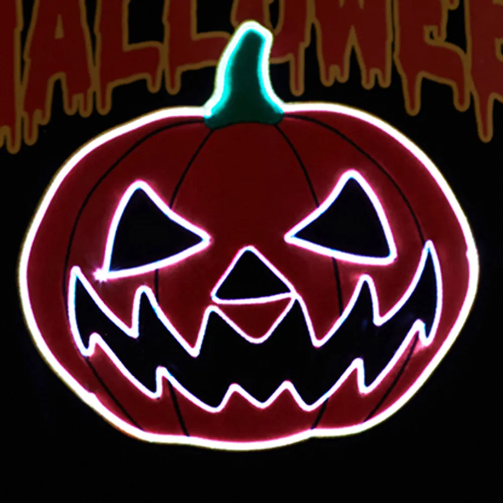 Go-Glow Halloween Illuminating Adult Sweatshirt with Light Up Pumpkin for Women Including Controller (Built-In Battery) big image 10