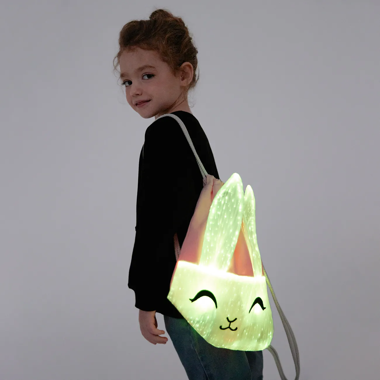 Go-Glow Light Up Rabbit Backpack Including Controller (Built-In Battery) PinkyWhite big image 1