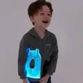 Go-Glow Illuminating Jacket with Light Up White Bear Including Controller (Built-In Battery) Grey image 1
