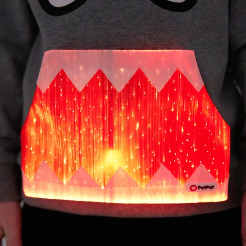 Go-Glow Illuminating Sweatshirt with Light Up Monster Mouth Including Controller (Built-In Battery) Grey big image 11