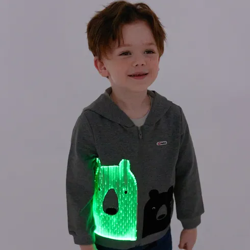 Go-Glow Illuminating Jacket with Light Up White Bear Including Controller (Built-In Battery) Grey big image 4