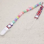 Pacifier Clip with Beaded Strap - Random Color Anti-Drop Design for Babies White