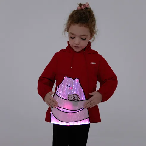 Go-Glow Illuminating Jacket with Light Up Hug Bear Including Controller (Built-In Battery) REDWHITE big image 2