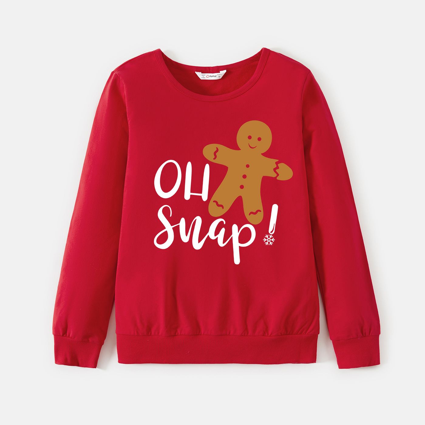 

Christmas Family Matching Cotton Biscuit Print Long Sleeve Tops